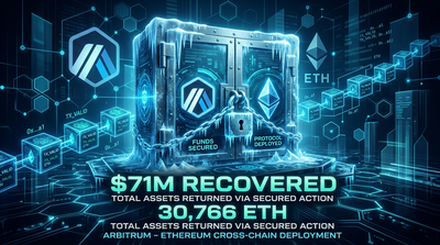 Abstract visualization of frozen funds on a layer-2 network with locked wallet imagery