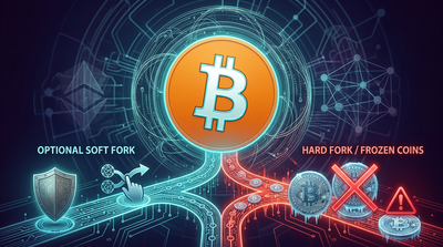 Bitcoin symbol surrounded by quantum computing visualizations and security shields