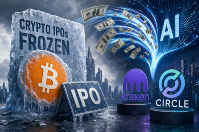 Crypto IPO pipeline with delayed company filings and capital flowing toward AI sector