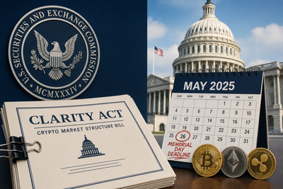 US Capitol Building with clock showing deadline pressure on crypto market structure legislation