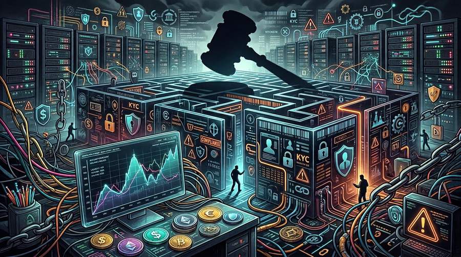 DeFi protocols facing regulatory concerns illustration