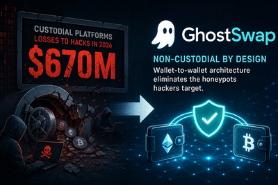 Diagram showing wallet-to-wallet swap flow versus custodial exchange pool vulnerability