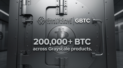 Grayscale logo with Bitcoin trust structure and ETF conversion flow diagram