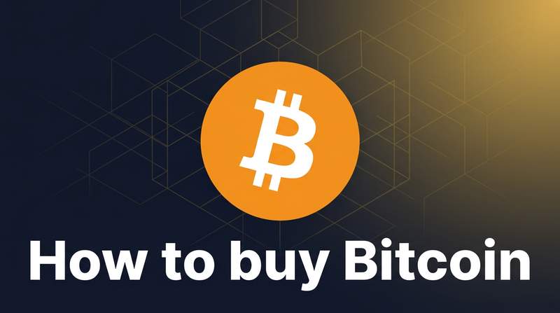 A retail investor's desk setup with a laptop showing a Bitcoin exchange interface, a hardware wallet, and a coffee mug