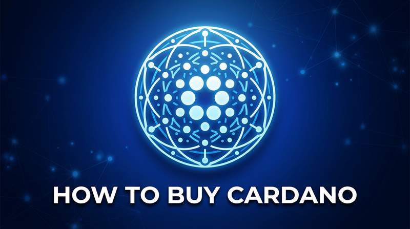 Cardano price chart on a laptop next to a hardware wallet showing ADA balance