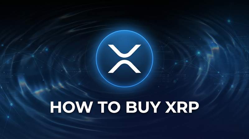 XRP logo and a Ripple chart on a laptop screen next to a hardware wallet