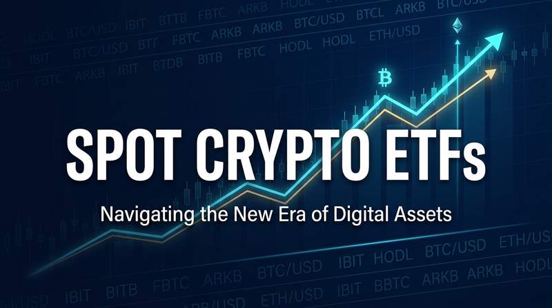 A stock trading screen showing multiple crypto ETF tickers with price charts