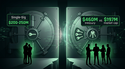 Split treasury diagram showing NEO token holdings divided between two separate wallets