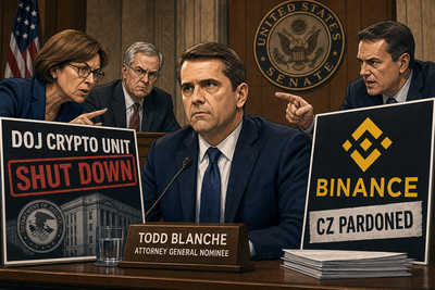 Todd Blanche testifying before the Senate Judiciary Committee during his confirmation hearing