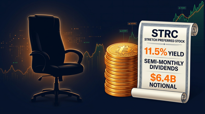 Strategy STRC preferred stock dividend payment schedule visualization with calendar grid