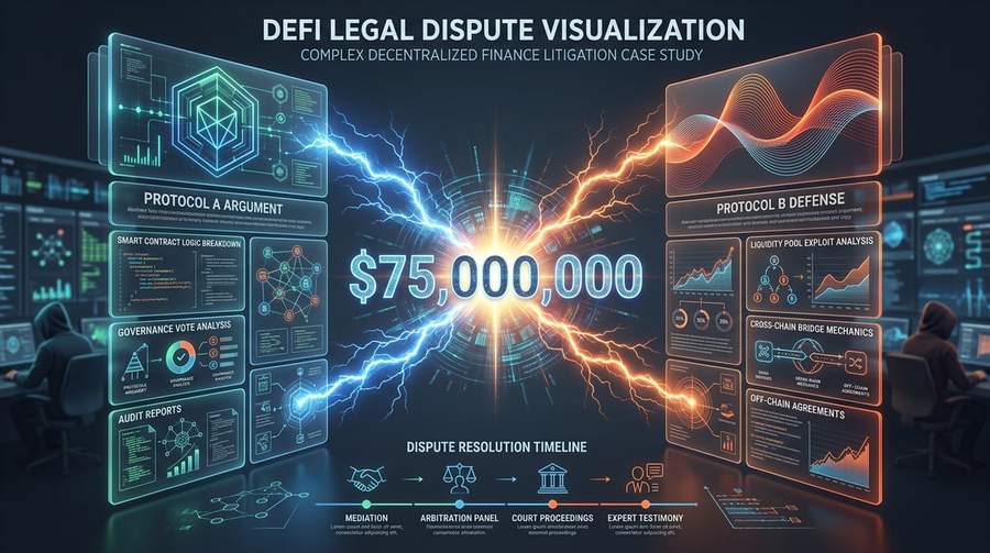 Justin Sun and WLFI logo with $75 million dispute amount displayed between them