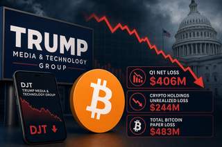 Trump Media Q1 2026 financial results showing cryptocurrency losses on bitcoin and CRO holdings