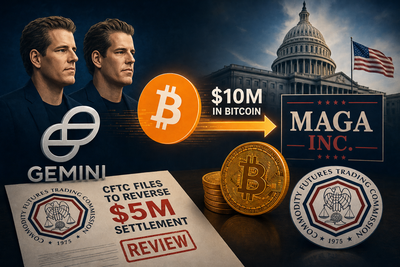 Gemini Bitcoin donation to MAGA Inc PAC during CFTC settlement review