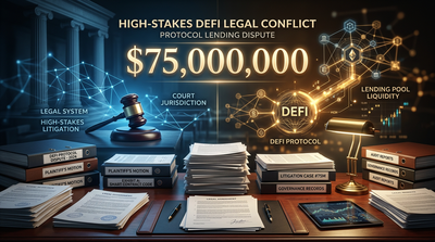 Justin Sun facing legal documents with WLFI and Trump logos in background