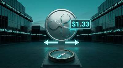 XRP price chart showing sideways movement around $1.33