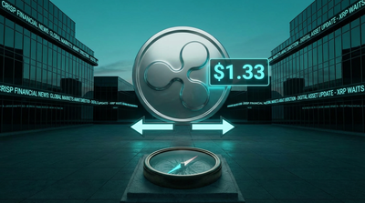 XRP price chart showing sideways movement around $1.33