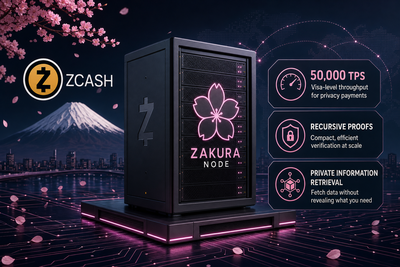Zakura node architecture diagram showing Zcash scaling to Visa-level throughput